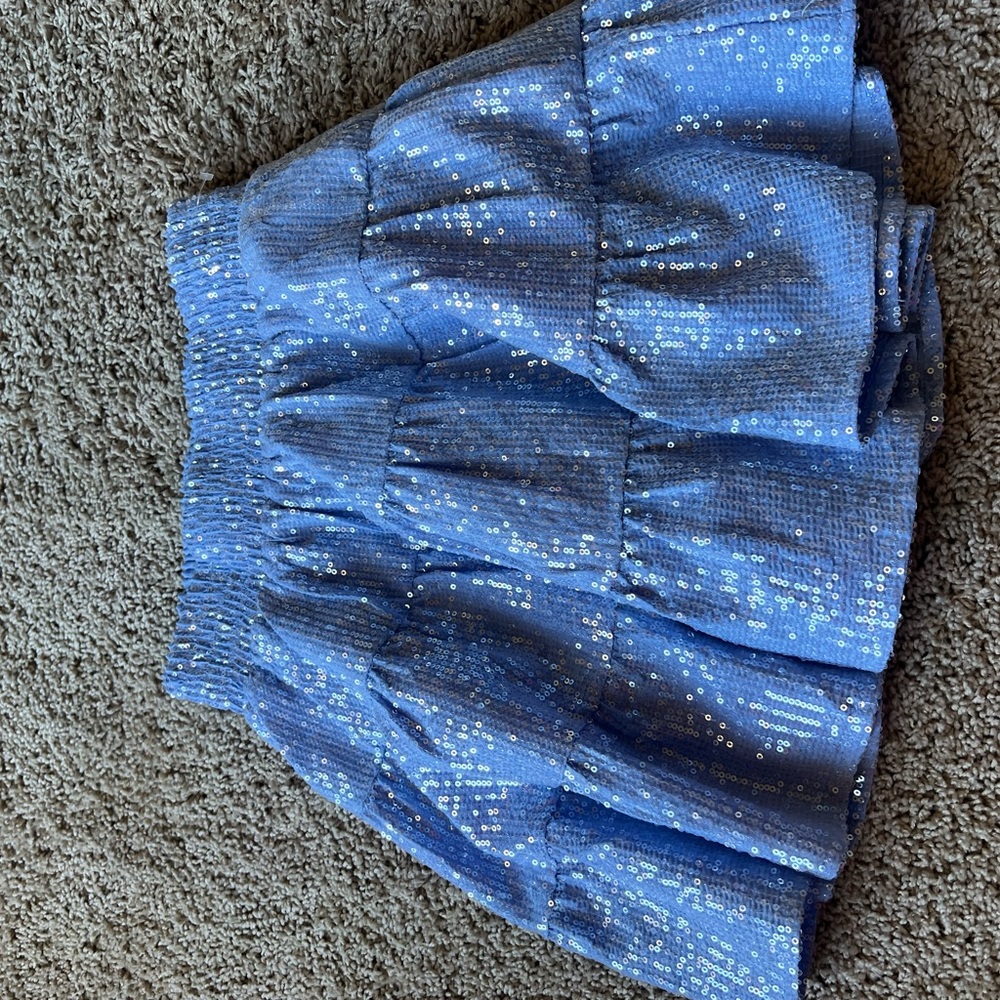 Sparkly blue mini skirt